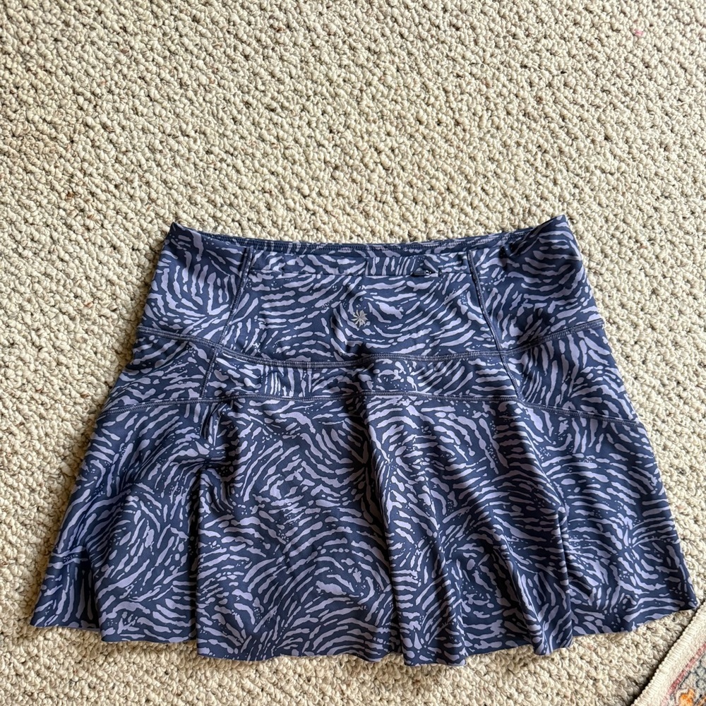 Athleta Purple Ace 13.5 Printed Stretchy Polyester Tennis Skort Plus Size Medium - Picture 6 of 6